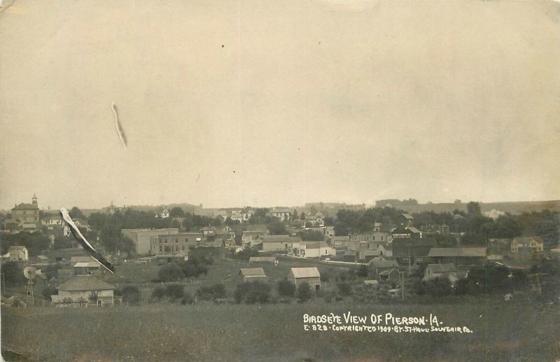 Postcard RPPC Iowa Pierson Birdseye View 23-11372