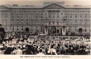 BR97536 the coronation coach viewed from victoria memorial real photo london  uk