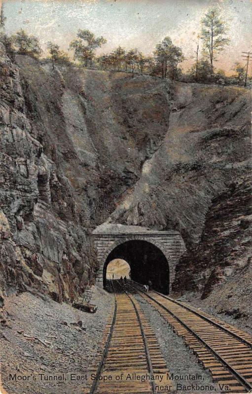 Backbone Virginia Moors Tunnel East Slope Railroad Antique Postcard K82677