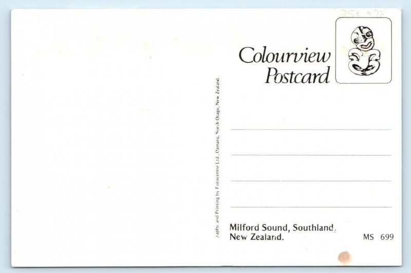 Milford Sound Southland New Zealand 4x6 Postcard