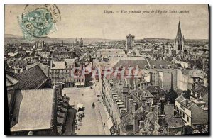 Old Postcard Dijon Vue Generale Taking the & # 39Eglise Saint Michel