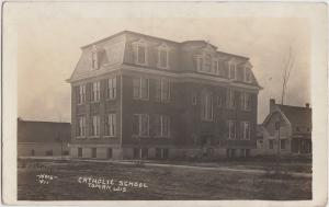 Wisconsin Wi Real Photo RPPC Postcard c1910 TOMAH Catholic School 