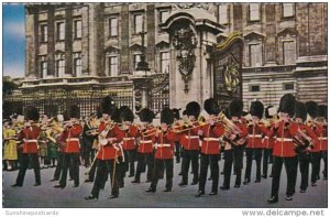 Military Uniforms The Guards Band Outside Buckingham Palace London