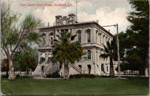 Hand Colored Postcard Yolo County Court House in Woodland, California