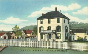 Leadville Colorado Healy House linen Teich Postcard 21-4991