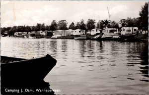 Netherlands Camping J. Dam Wanneperveen RPPC C019