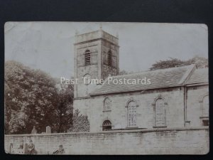 Yorkshire TONG St James Church & The Village Stocks - Old RP Postcard 