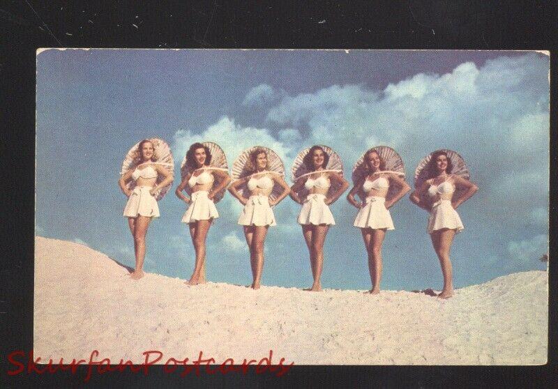 VILLA RIDGE MISSOURI ROUTE 66 PRETTY WOMEN PINUP VINTAGE ADVERTISING POSTCARD