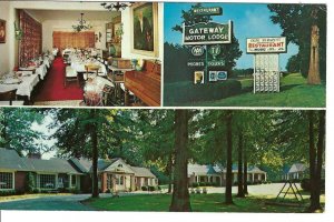 CJ-053 VA Fairfax Gateway Motor Lodge Old Budapest Restaurant Chrome Postcard