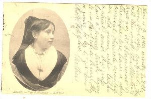 Lady (Side-Posing), Type d'Arlesienne, Arles (Bouches-du-Rhône), France, PU-...