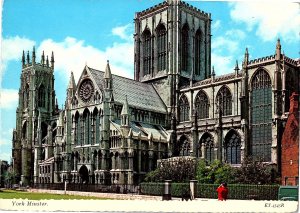 York Minster Cathedral England Vintage Photochrome Postcard by Bamforth