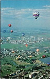 Hot Air Balloons Grande Prairie Alberta AB Canadian Championships Postcard F3