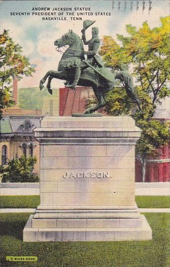 Andrew Jackson Statue Seventh President Of The United State Nashille Tennesse...