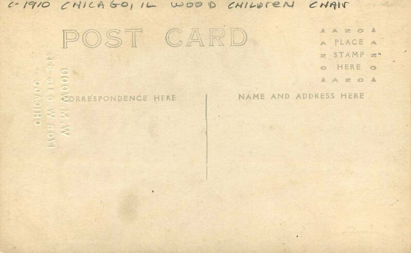 Chicago Illinois Wood Children Chari C1910  RPPC Photo Postcard Studios 21-11550