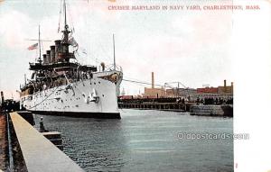 Military Battleship Postcard, Old Vintage Antique Military Ship Post Card Cru...