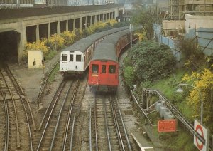 R Stock CO/CP District Line London Tube West Kensington Station Postcard