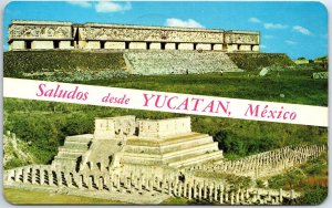 VINTAGE POSTCARD THE GOVERNOR'S PALACE AT UXMAL YUCATAN MEXICO 1977