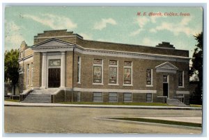 Colfax Iowa IA Postcard Methodist Episcopal Church Exterior Scene 1921 Antique