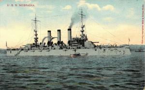 U.S.S. Nebraska Publ Mason Bros, Boston, MA.,Old Postcard