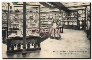 Old Postcard Pottery Ceramic Paris Musee Cluny Gallery earthenware