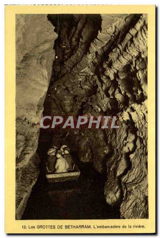 Old Postcard The Betharram Caves De L & # 39embarcadere of Riviere