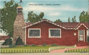 1940s Denver Colorado Apple Tree Shanty Restaurant linen Thomas postcard 10994