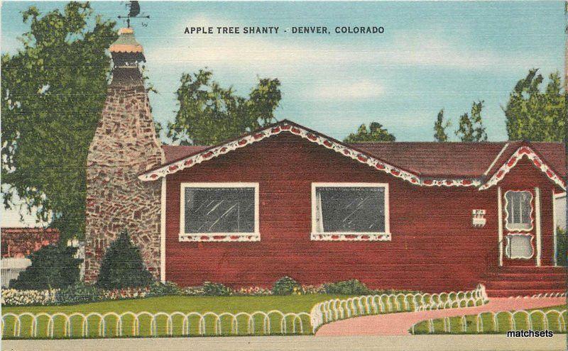 1940s Denver Colorado Apple Tree Shanty Restaurant linen Thomas postcard 10994