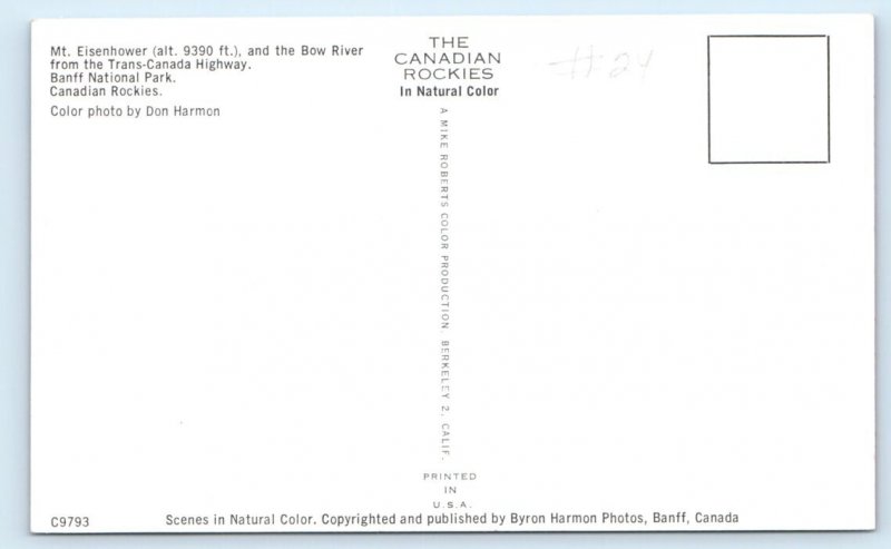Mt. Eisenhower - Banff - CANADA Postcard