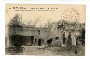 France - Champleury, Battle of Marne. WWI Ruins