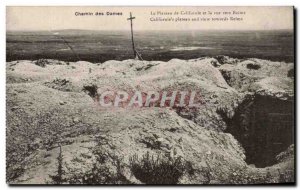 Old Postcard Chemin des Dames The California Piateau and the view towards Rei...