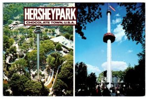 HERSHEYPARK, PA ~ Amusement Park KISSING TOWER 4x6 Pennsylvania  Postcard