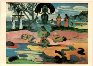 Explore Gauguin's Day of the Gods at Art Institute.! postcard