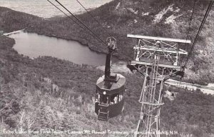 New Hampshire Franconia Notch Cannon Mountain Aerial Tramway Real Photo RPPC