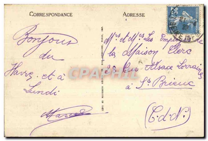 Old Postcard The Place Gambetta Les Galeries Du Havre