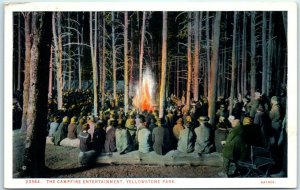 M-36305 The Campfire Entertainment Yellowstone Park Wyoming