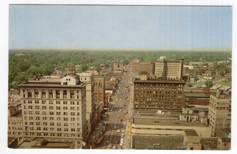 Aerial View Of Saginaw Street Looking North, Flint, Michigan's Main Street