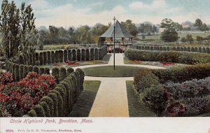 Circle, Highland Park, Brockton, Massachusetts, Very Early Postcard, Unused