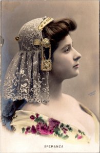 Postcard Belle Epoque era actress  Speranza