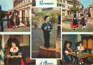 Souvenir d'Alsace Postcard ethnic types&scenes native people folk clothing