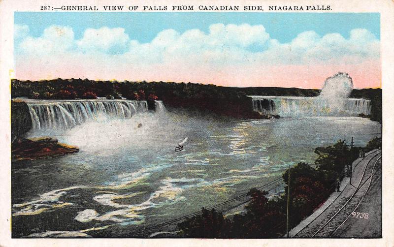 Niagara Falls from the Canadian Side, Canada, Early Postcard, Unused