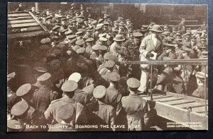 Mint Australia Real Picture Postcard RPPC WW1 Australian Soldiers Boarding