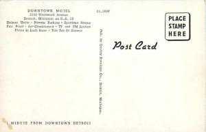 Downtown Motel Detroit Michigan MI 3550 Woodward Avenue