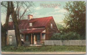 MARCUS HOOK PA PIRATE BLACKBEARD VISITED HOUSE 1909 ANTIQUE POSTCARD
