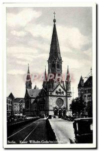 Old Postcard Berlin Kaiser Wilhelm Gedachtniskirche