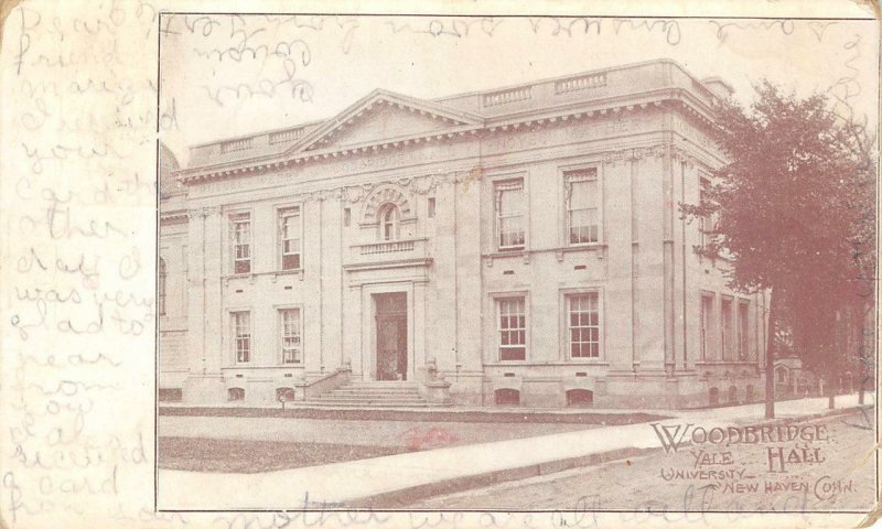 WOODBRIDGE HALL Yale University, New Haven, Connecticut 1908 Vintage Postcard