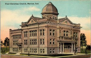 Postcard IN Marion First Christian Church C.1910 M15