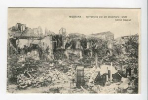 425946 ITALY Messina after earthquake 1908 year Corso Cavour Vintage postcard