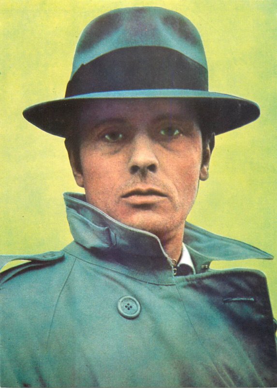 French actor Alain Delon postcard