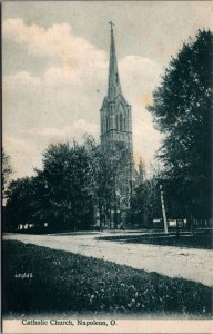 Catholic Church Napoleon Ohio Vintage Postcard C056