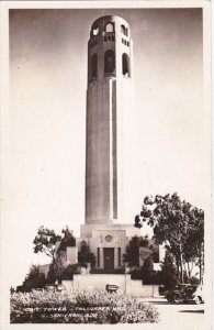 California San Francisco Coit Tower On Telegraph Hill Real Photo